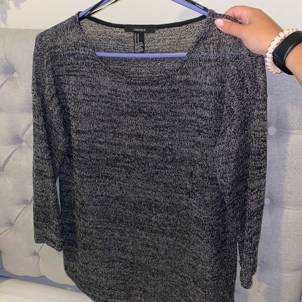 Heather black blouse
